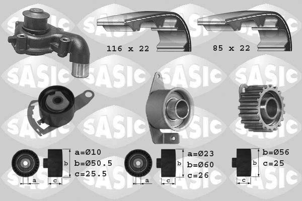 Sasic 3906012 - Ūdenssūknis + Zobsiksnas komplekts adetalas.lv