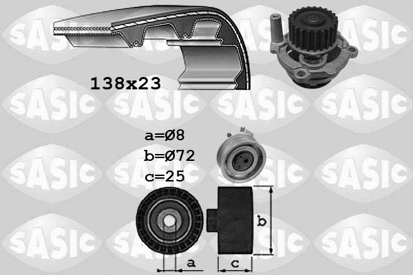 Sasic 3906070 - Ūdenssūknis + Zobsiksnas komplekts adetalas.lv