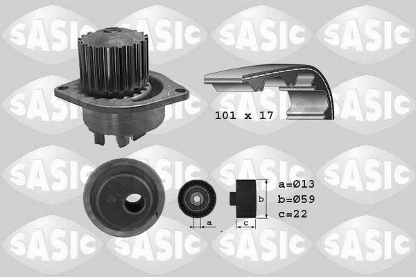 Sasic 3900019 - Ūdenssūknis + Zobsiksnas komplekts adetalas.lv