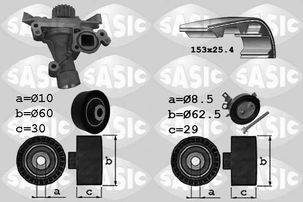 Sasic 3900029 - Ūdenssūknis + Zobsiksnas komplekts adetalas.lv