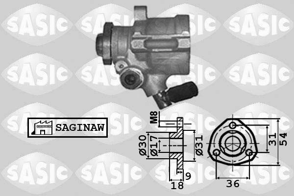 Sasic 7076039 - Hidrosūknis, Stūres iekārta adetalas.lv