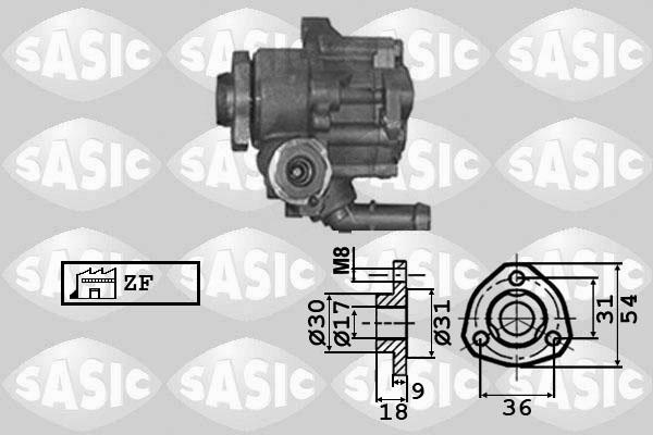 Sasic 7076023 - Hidrosūknis, Stūres iekārta adetalas.lv