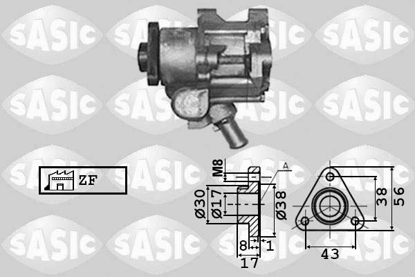 Sasic 7076022 - Hidrosūknis, Stūres iekārta adetalas.lv