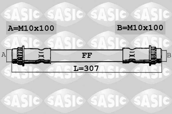 Sasic SBH4092 - Bremžu šļūtene adetalas.lv