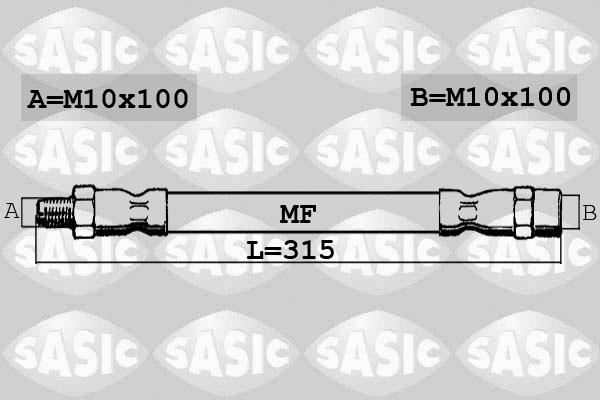 Sasic SBH6390 - Bremžu šļūtene adetalas.lv