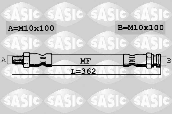 Sasic SBH6356 - Bremžu šļūtene adetalas.lv