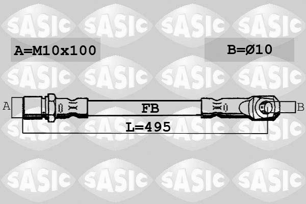 Sasic SBH6350 - Bremžu šļūtene adetalas.lv