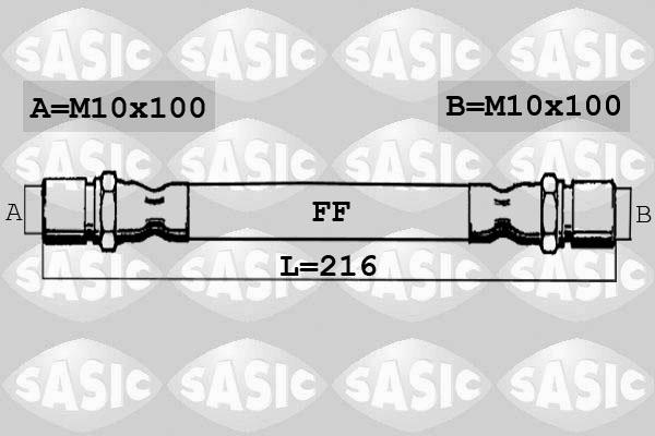 Sasic SBH0135 - Bremžu šļūtene adetalas.lv