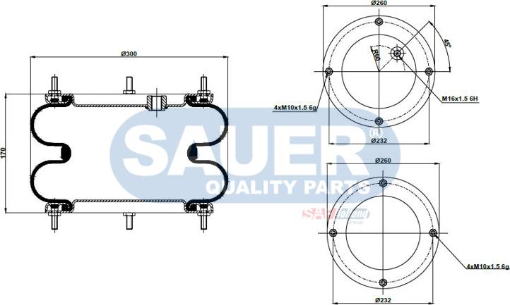 SAUER S4292304302 - Pneimoatsperes spilvens, Pneimopiekare adetalas.lv