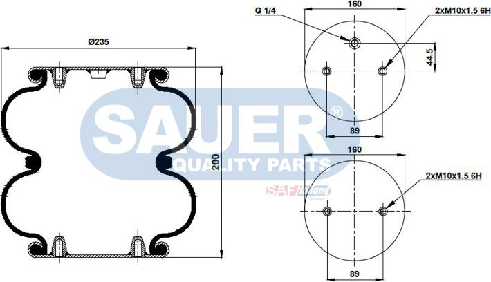 SAUER S4292211201 - Pneimoatsperes spilvens, Pneimopiekare adetalas.lv