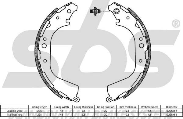 SBS 18492722564 - Bremžu loku komplekts adetalas.lv