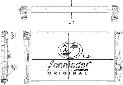 SCHNIEDER AUTOTECH BMS33.00228 - Radiators, Motora dzesēšanas sistēma adetalas.lv