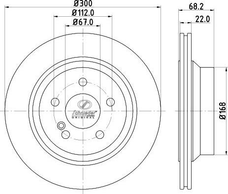 SCHNIEDER AUTOTECH BZS55.00075 - Bremžu diski adetalas.lv