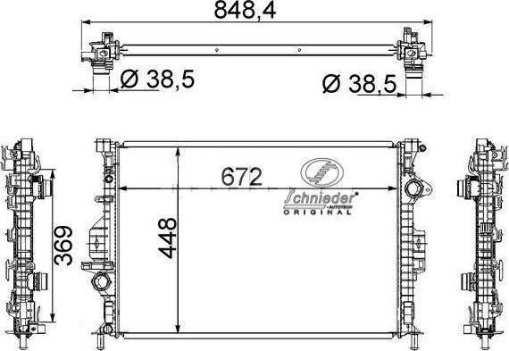 SCHNIEDER AUTOTECH LRS33.00158 - Radiators, Motora dzesēšanas sistēma adetalas.lv