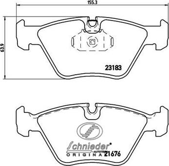 SCHNIEDER AUTOTECH SBP009-001 - Bremžu uzliku kompl., Disku bremzes adetalas.lv