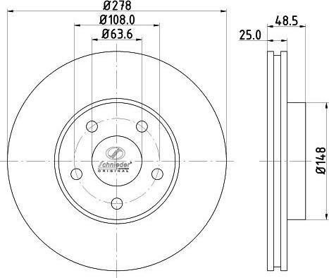 SCHNIEDER AUTOTECH VLS55.00257 - Bremžu diski adetalas.lv