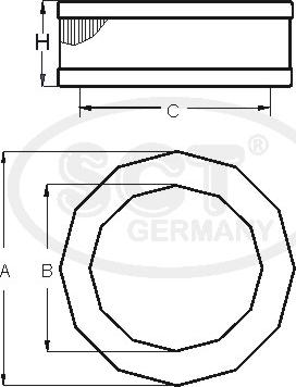 SCT-MANNOL SB 919 - Gaisa filtrs adetalas.lv