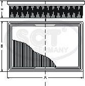 SCT-MANNOL SB 995 - Gaisa filtrs adetalas.lv