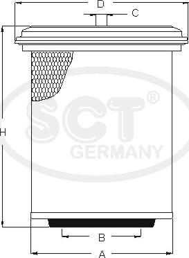 SCT-MANNOL SB 3229 - Gaisa filtrs adetalas.lv