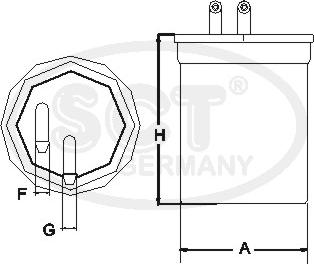 SCT-MANNOL ST 6088 - Degvielas filtrs adetalas.lv