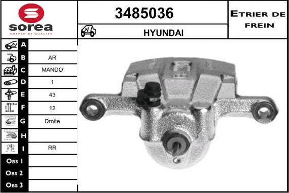 Sera 3485036 - Bremžu suports adetalas.lv