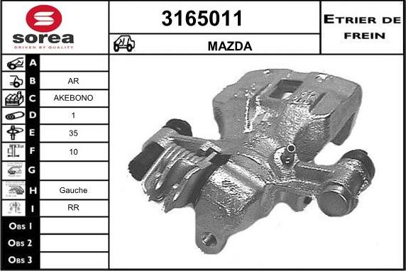 Sera 3165011 - Bremžu suports adetalas.lv