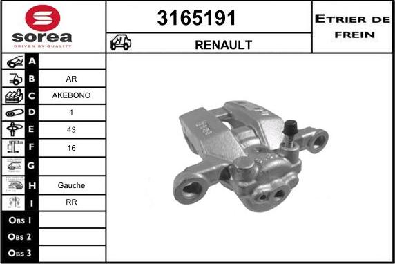 Sera 3165191 - Bremžu suports adetalas.lv