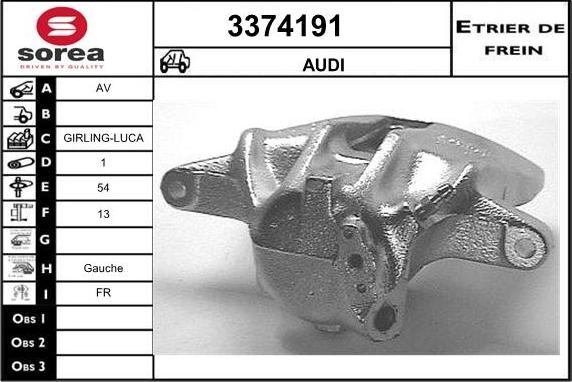 Sera 3374191 - Bremžu suports adetalas.lv