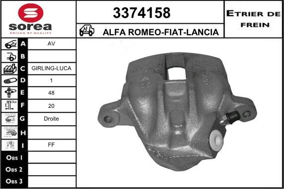 Sera 3374158 - Bremžu suports adetalas.lv