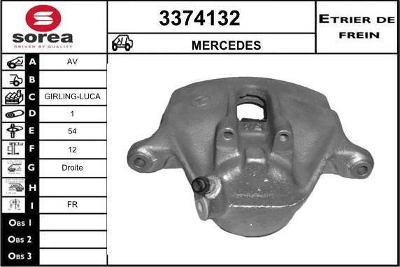 Sera 3374132 - Bremžu suports adetalas.lv