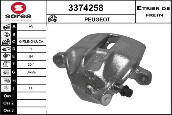 Sera 3374258 - Bremžu suports adetalas.lv