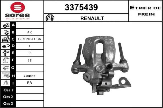 Sera 3375439 - Bremžu suports adetalas.lv