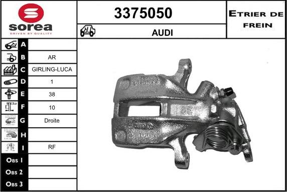 Sera 3375050 - Bremžu suports adetalas.lv