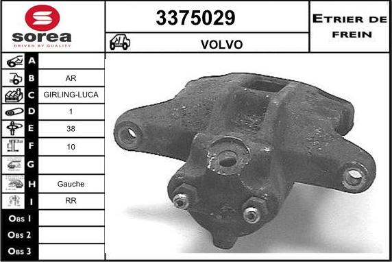 Sera 3375029 - Bremžu suports adetalas.lv