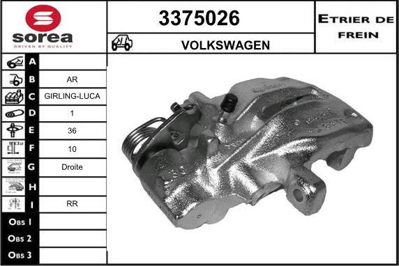 Sera 3375026 - Bremžu suports adetalas.lv