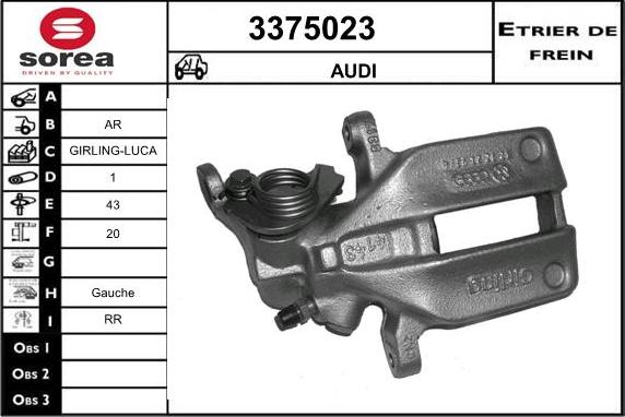 Sera 3375023 - Bremžu suports adetalas.lv