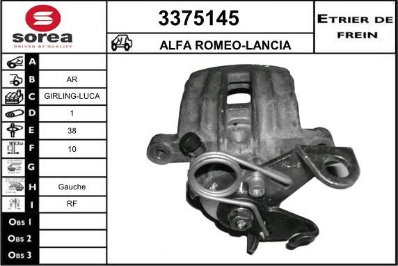 Sera 3375145 - Bremžu suports adetalas.lv