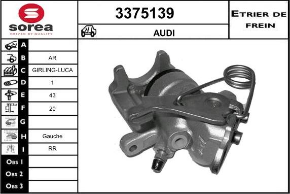 Sera 3375139 - Bremžu suports adetalas.lv