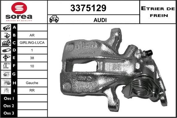 Sera 3375129 - Bremžu suports adetalas.lv