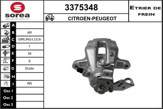 Sera 3375348 - Bremžu suports adetalas.lv