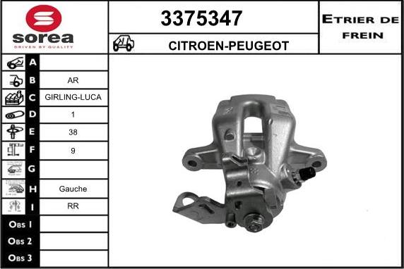 Sera 3375347 - Bremžu suports adetalas.lv