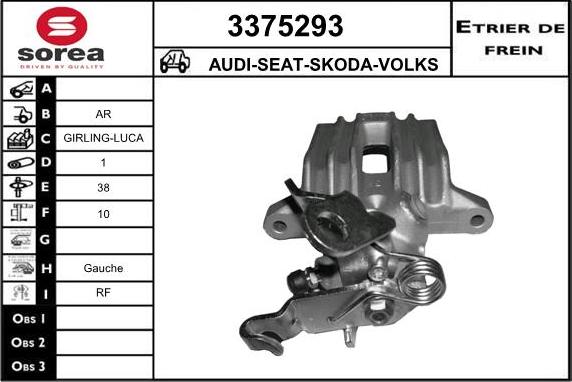 Sera 3375293 - Bremžu suports adetalas.lv