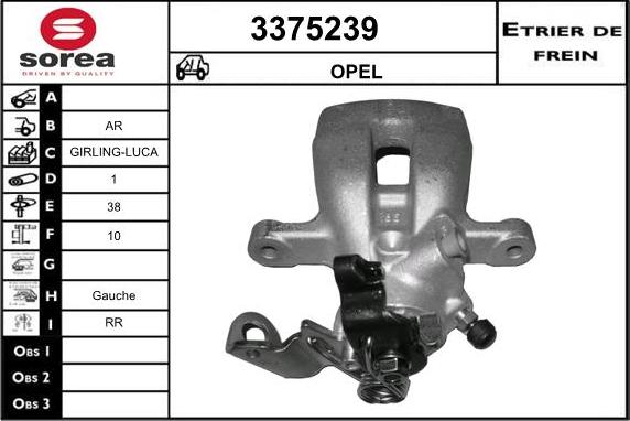 Sera 3375239 - Bremžu suports adetalas.lv