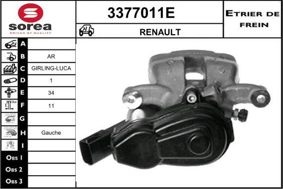 Sera 3377011E - Bremžu suports adetalas.lv