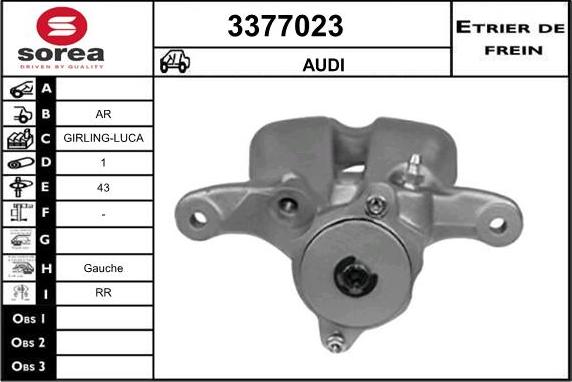 Sera 3377023 - Bremžu suports adetalas.lv