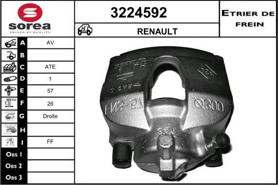 Sera 3224592 - Bremžu suports adetalas.lv