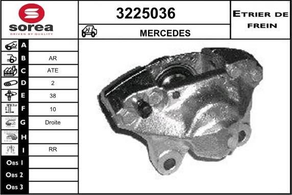 Sera 3225036 - Bremžu suports adetalas.lv