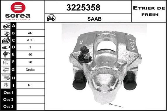 Sera 3225358 - Bremžu suports adetalas.lv