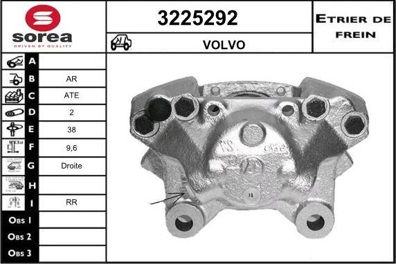 Sera 3225292 - Bremžu suports adetalas.lv