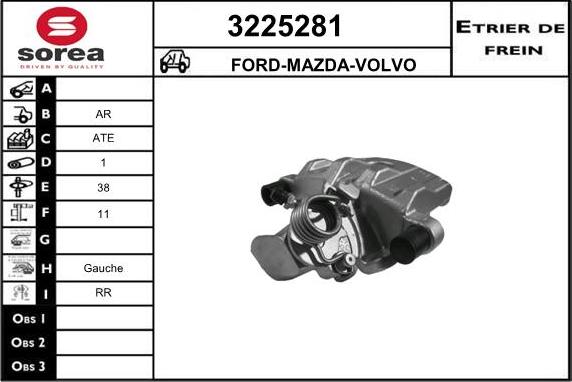 Sera 3225281 - Bremžu suports adetalas.lv